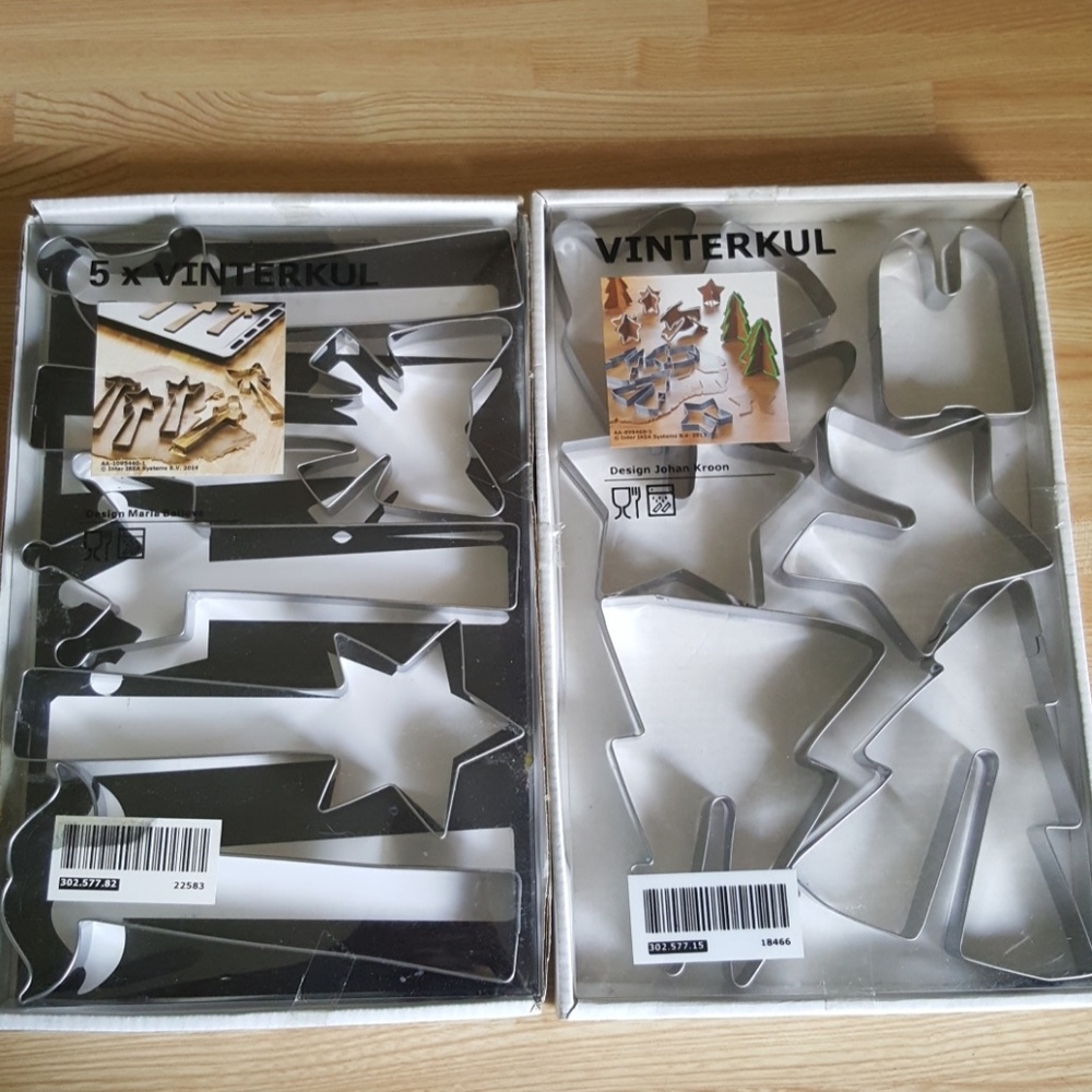 IKEA COOKIE CUTTERS 2 BOXES Fairy WANDS & 3D XMAS
